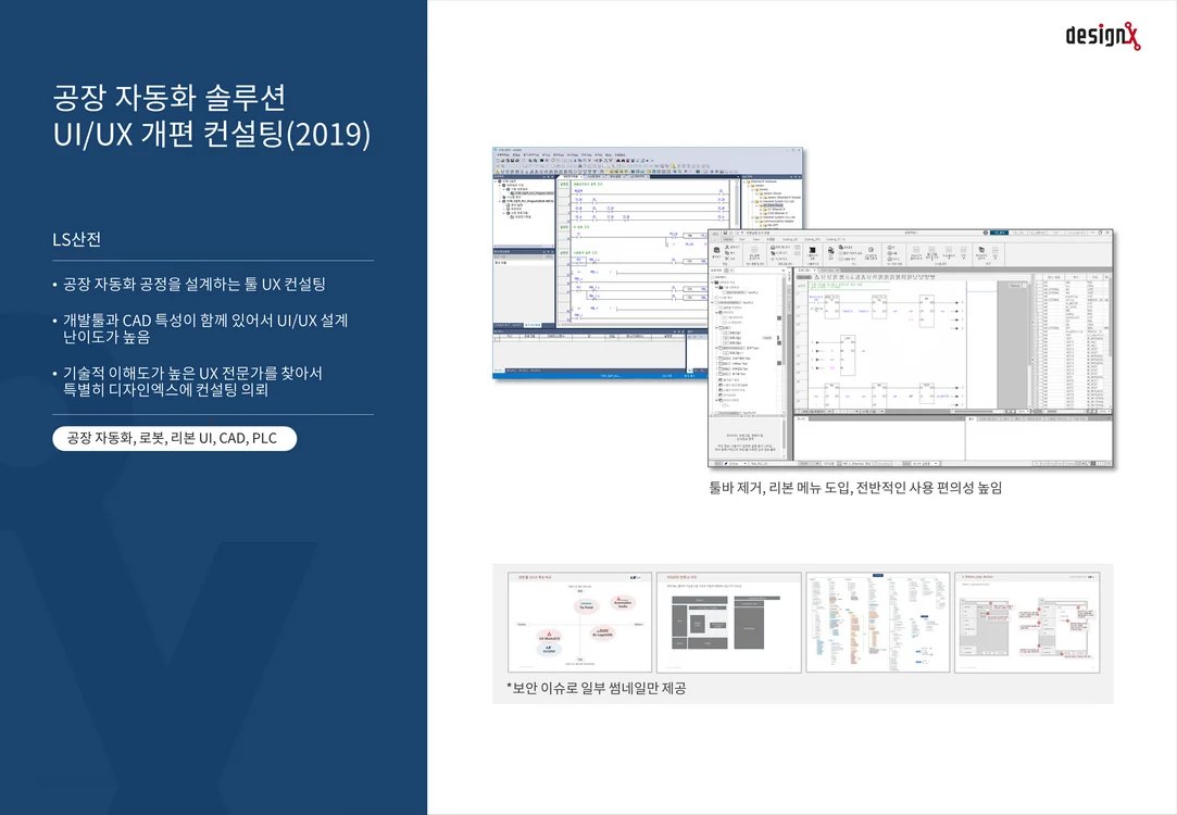 LS산전 공장 자동화 솔루션 UI/UX 개편 컨설팅 슬라이드 1: 프로젝트 개요